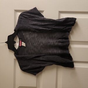 NWT Short Sleeve Cropped Cardigan/Shrug, Charcoal
